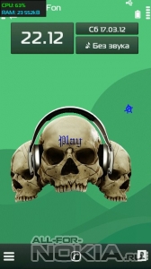 Musik skull blue-skin&splash for TTPod