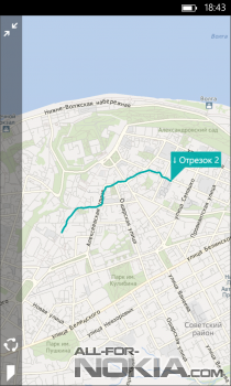 Run The Map для Windows Phone: Маршрут на карте