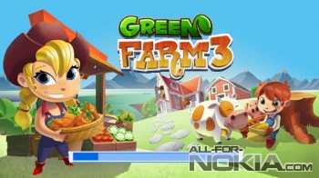 Экран загрузки Green Farm 3 для Symbian Belle