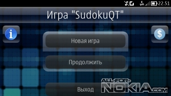 Игровое меню для Symbian Anna