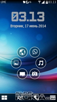  Главный экран JossLauncher&nbsp;для Symbian Belle