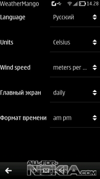   WeatherMango&nbsp; Symbian 9.5