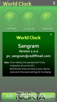  Информация о приложении для Symbian Anna