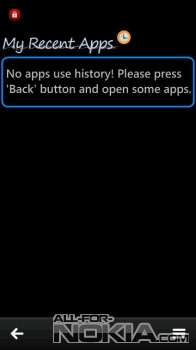   My Recent Apps  Symbian 3