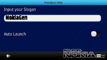  Ввод слогана Start 8 Free &nbsp;для Symbian Belle