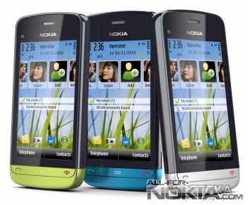 Nokia C5-03 - белый смартфон на платформе Symbian